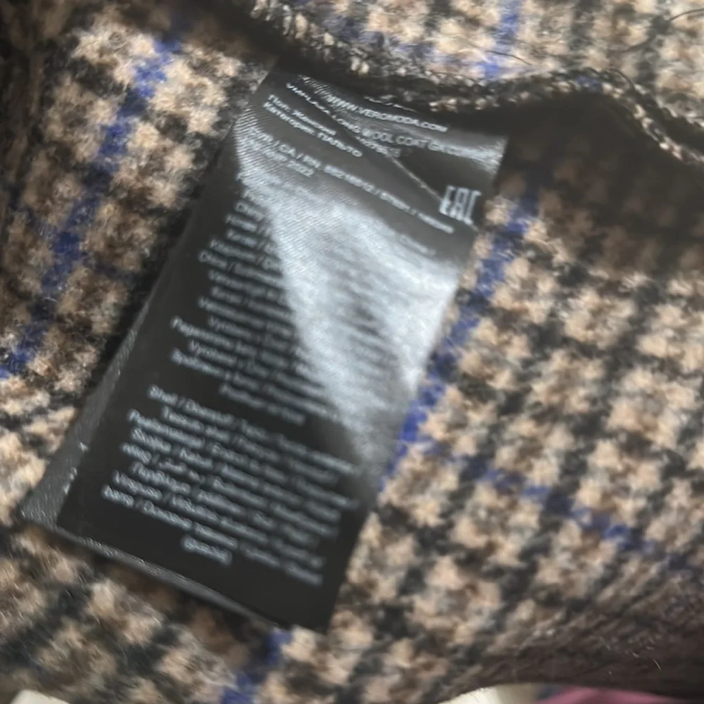 Super cute Vero Moda Wool plaid coat shacket Jacket - Picture 4 of 9